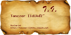 Tanczer Ildikó névjegykártya