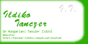 ildiko tanczer business card