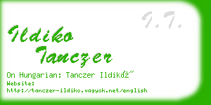 ildiko tanczer business card